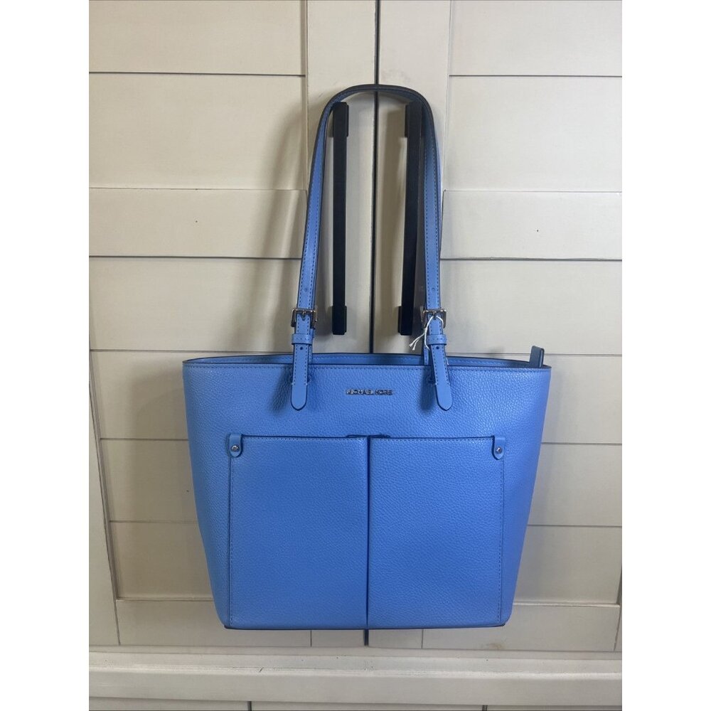 Michael Kors Jet Set Medium Pocket Tote Bag Handbag South Pacific Blue $498